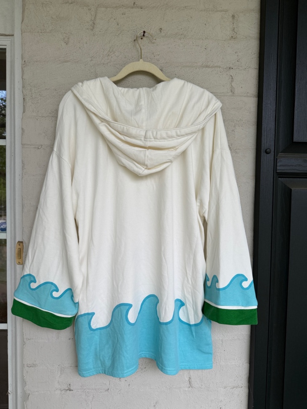 NWT Anthropologie Celandine Catching Waves Poncho Hooded Cover-Up Size Small - Picture 14 of 14